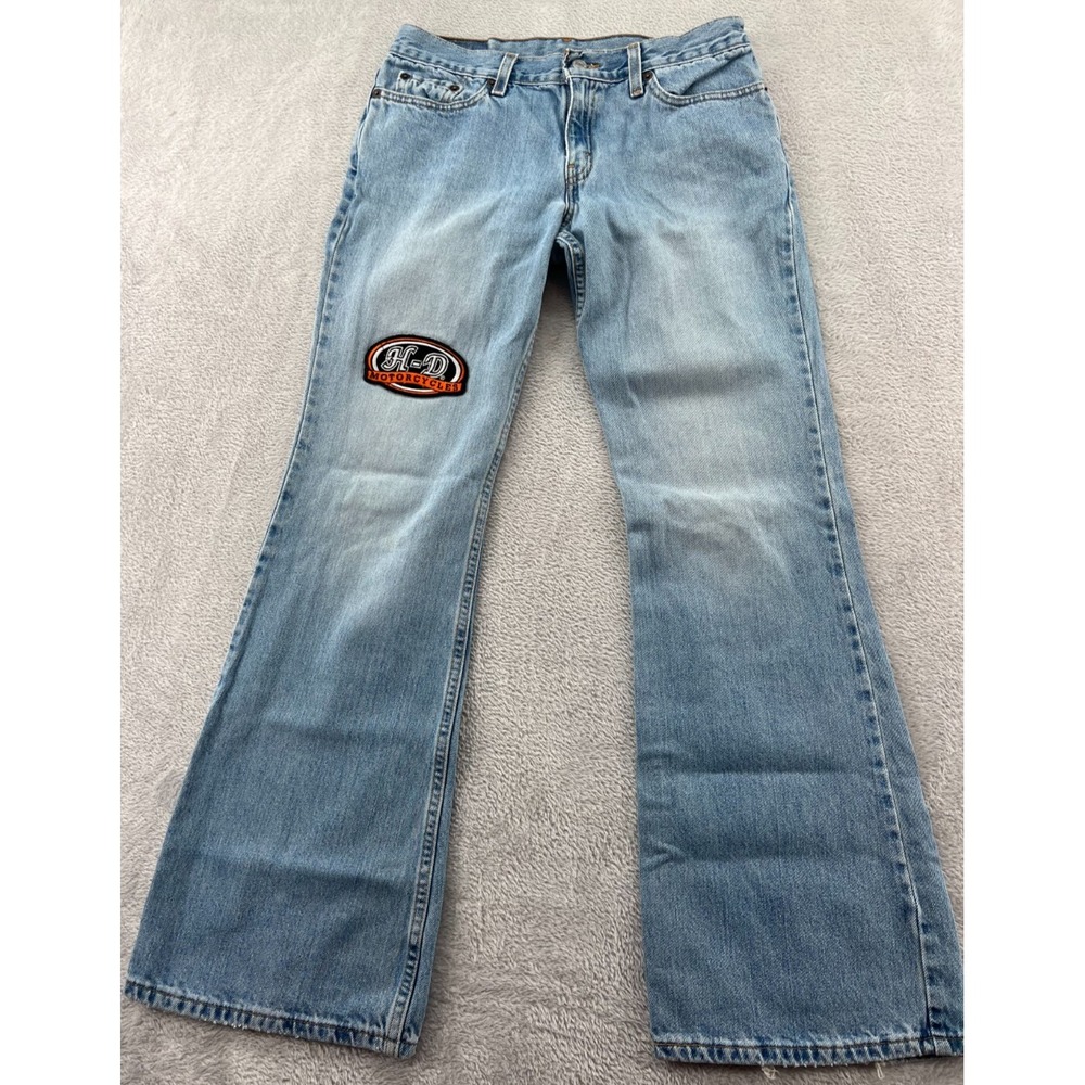 VTG Levis 514 Jeans Womens Sz 7 Harley Y2K 90s Medium Wash Low Rise Bootcut